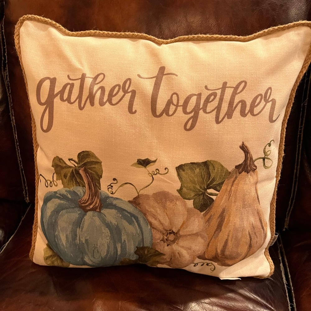 Gather together fall Pillow loving kindness brand